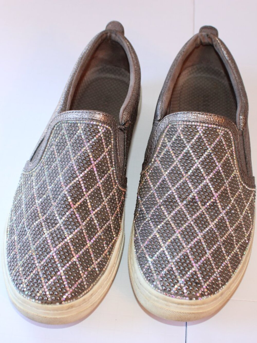 Skechers Glitter Sneakers Slip On Shoes Women's Size 10 - Picture 2 of 8